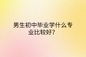 男生初中畢業(yè)學(xué)什么專業(yè)比較好？