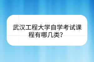 武漢工程大學(xué)自學(xué)考試課程有哪幾類？