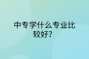 中專學(xué)什么專業(yè)比較好？