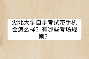 湖北大學(xué)自學(xué)考試帶手機(jī)會(huì)怎么樣？有哪些考場(chǎng)規(guī)則？