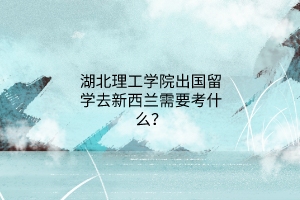 湖北理工學(xué)院出國留學(xué)去新西蘭需要考什么？