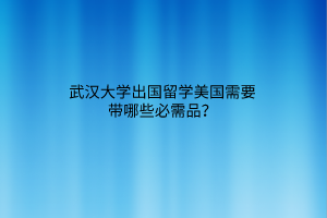 武漢大學(xué)出國留學(xué)美國需要帶哪些必需品？