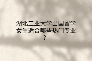 湖北工業(yè)大學(xué)出國留學(xué)女生適合哪些熱門專業(yè)？