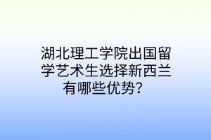 湖北理工學院出國留學藝術(shù)生選擇新西蘭有哪些優(yōu)勢？