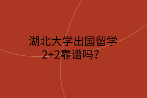 湖北大學(xué)出國留學(xué)2+2靠譜嗎？