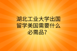 湖北工業(yè)大學(xué)出國(guó)留學(xué)美國(guó)需要什么必需品？