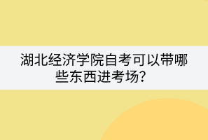 湖北經(jīng)濟(jì)學(xué)院自考可以帶哪些東西進(jìn)考場？