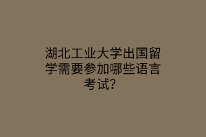 湖北工業(yè)大學(xué)出國(guó)留學(xué)需要參加哪些語(yǔ)言考試？