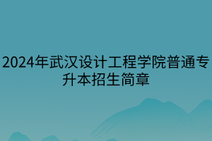2024年武漢設(shè)計(jì)工程學(xué)院普通專升本招生簡章(2)
