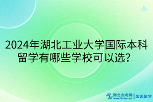 2024年湖北工業(yè)大學(xué)國(guó)際本科留學(xué)有哪些學(xué)?？梢赃x？