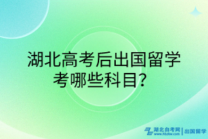 湖北高考后出國留學(xué)考哪些科目？