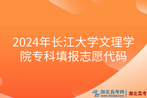 2024年長(zhǎng)江大學(xué)文理學(xué)院專(zhuān)科填報(bào)志愿代碼