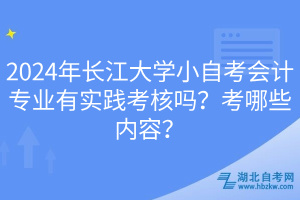 2024年長(zhǎng)江大學(xué)小自考會(huì)計(jì)專業(yè)有實(shí)踐考核嗎？考哪些內(nèi)容？