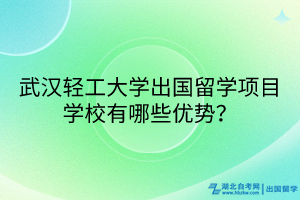 武漢輕工大學(xué)出國留學(xué)項(xiàng)目學(xué)校有哪些優(yōu)勢(shì)？