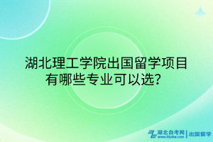 湖北理工學(xué)院出國留學(xué)項目有哪些專業(yè)可以選？