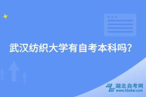 武漢紡織大學有自考本科嗎？