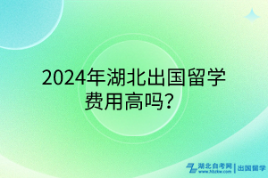 2024年湖北出國留學(xué)費(fèi)用高嗎？