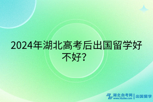 2024年湖北高考后出國留學(xué)好不好？