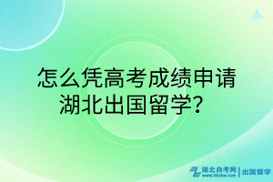 怎么憑高考成績申請湖北出國留學(xué)？