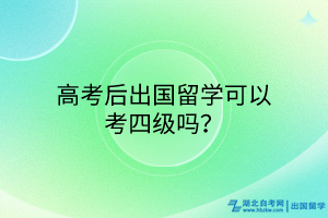 高考后出國留學(xué)可以考四級嗎？