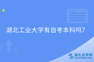 湖北工業(yè)大學(xué)有自考本科嗎？