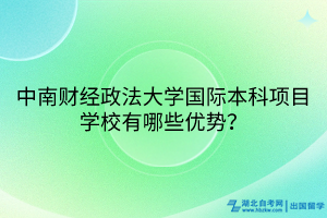 中南財(cái)經(jīng)政法大學(xué)國(guó)際本科項(xiàng)目學(xué)校有哪些優(yōu)勢(shì)？