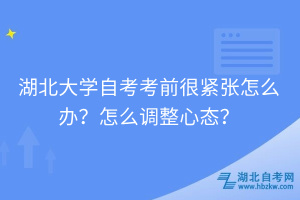 湖北大學(xué)自考考前很緊張?jiān)趺崔k？怎么調(diào)整心態(tài)？