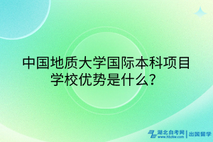 中國地質(zhì)大學國際本科項目學校優(yōu)勢是什么？