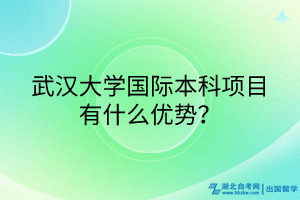 武漢大學(xué)國際本科項(xiàng)目有什么優(yōu)勢？