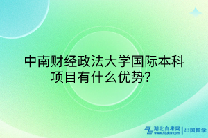 中南財(cái)經(jīng)政法大學(xué)國(guó)際本科項(xiàng)目有什么優(yōu)勢(shì)？