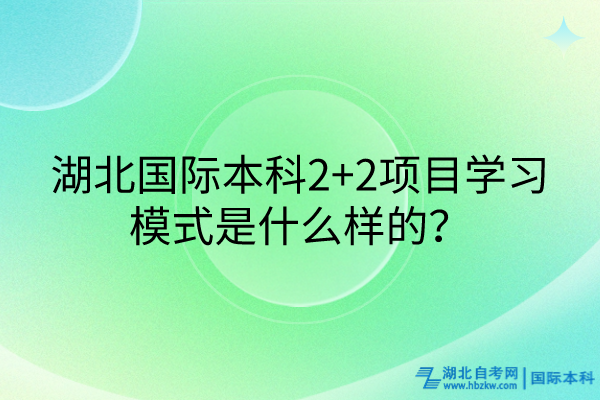 湖北國際本科2+2項(xiàng)目學(xué)習(xí)模式是什么樣的？