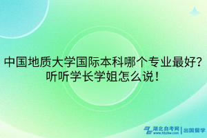 中國(guó)地質(zhì)大學(xué)國(guó)際本科哪個(gè)專業(yè)最好？聽(tīng)聽(tīng)學(xué)長(zhǎng)學(xué)姐怎么說(shuō)！