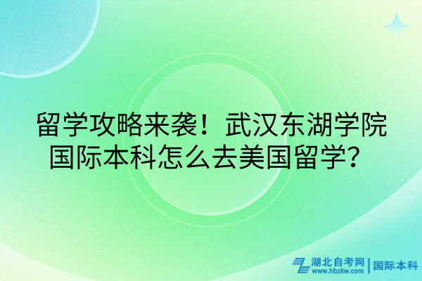 留學(xué)攻略來(lái)襲！武漢東湖學(xué)院國(guó)際本科怎么去美國(guó)留學(xué)？(1)
