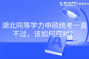 湖北同等學(xué)力申碩統(tǒng)考一直不過，該如何應(yīng)對？
