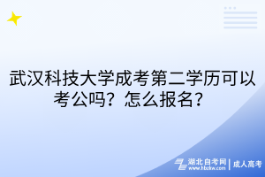 武漢科技大學(xué)成考第二學(xué)歷可以考公嗎？怎么報(bào)名？
