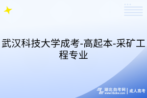 武漢科技大學(xué)成考-高起本-采礦工程專業(yè)