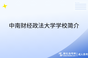 中南財(cái)經(jīng)政法大學(xué)學(xué)校簡(jiǎn)介