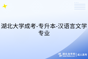 湖北大學(xué)成考-專(zhuān)升本-漢語(yǔ)言文學(xué)專(zhuān)業(yè)