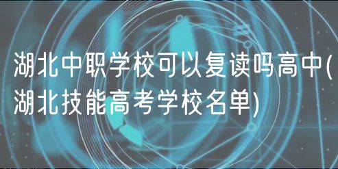 湖北中職學(xué)?？梢詮?fù)讀嗎高中(湖北技能高考學(xué)校名單)