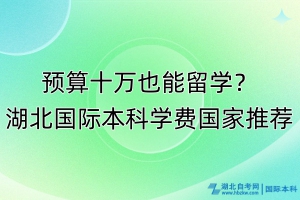 預(yù)算十萬也能留學(xué)？湖北國際本科學(xué)費(fèi)國家推薦！