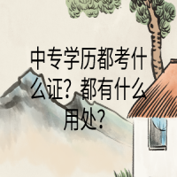 中專(zhuān)學(xué)歷都考什么證？都有什么用處？