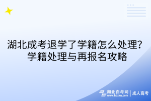 湖北成考退學(xué)了學(xué)籍怎么處理？學(xué)籍處理與再報名攻略
