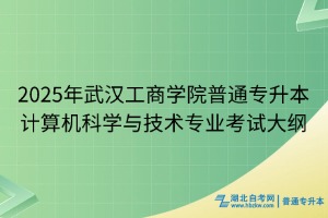 2025年武漢工商學院普通專升本計算機科學與技術專業(yè)考試大綱
