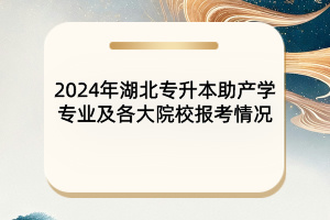 2024年湖北專升本助產學專業(yè)及院校報考情況