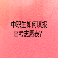 中職生如何填報高考志愿表？