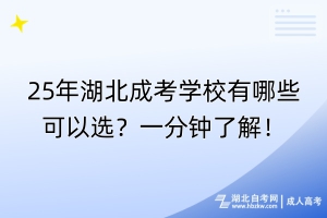 25年湖北成考學(xué)校有哪些可以選？一分鐘了解！