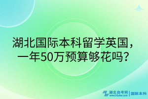 湖北國(guó)際本科留學(xué)英國(guó)，一年50萬預(yù)算夠花嗎？