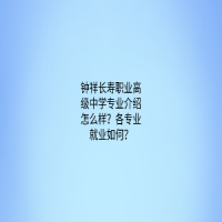 鐘祥長(zhǎng)壽職業(yè)高級(jí)中學(xué)專(zhuān)業(yè)介紹怎么樣？各專(zhuān)業(yè)就業(yè)如何？