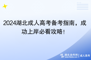 2024湖北成人高考備考指南，成功上岸必看攻略！