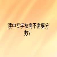 讀中專學校需不需要分數(shù)？